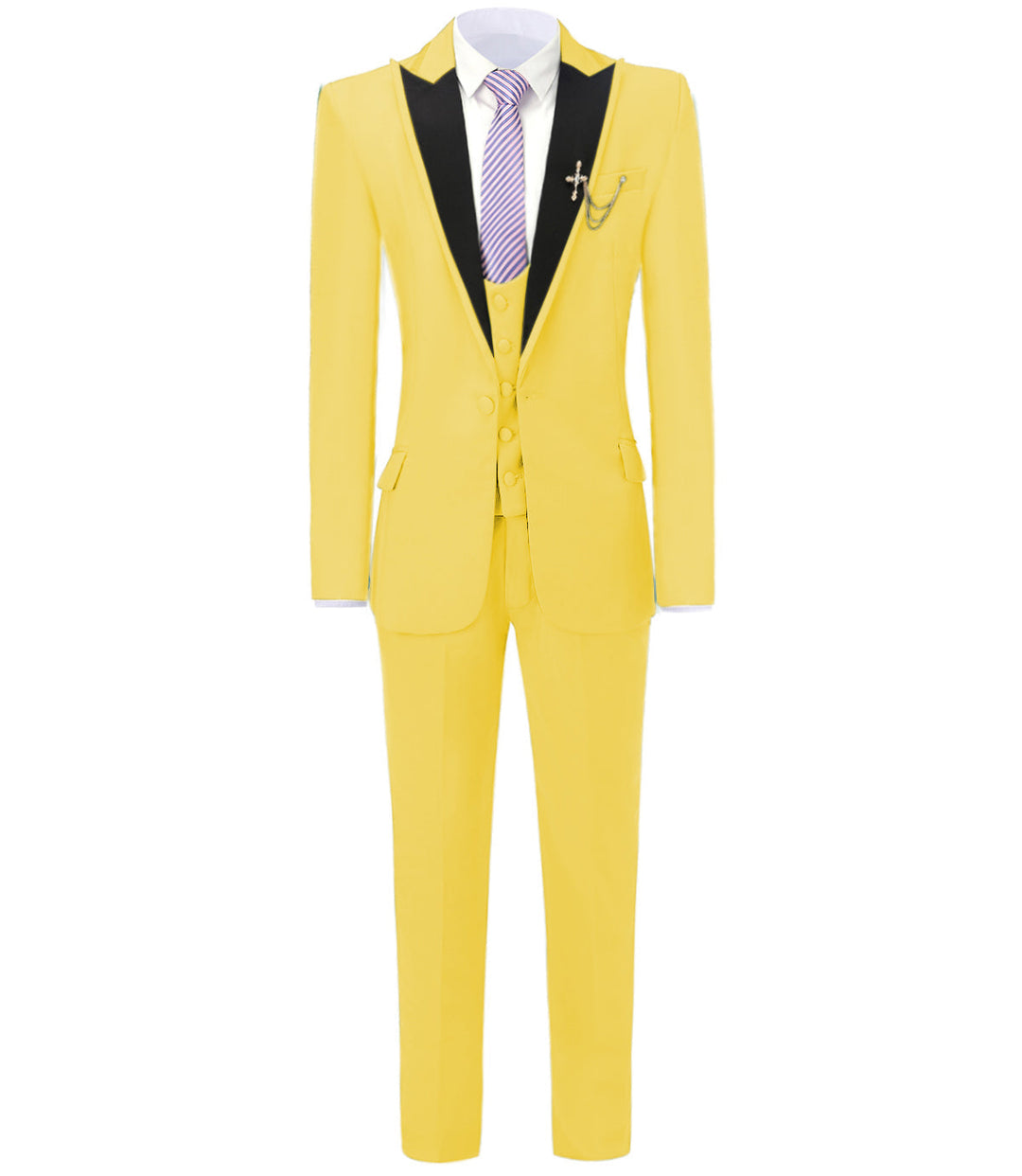 Formal Men's 3 Pieces Mens Suit Peak Lapel Tuxedos (Blazer+vest+Pants) mens event wear