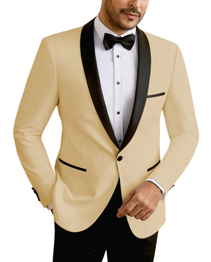Formal Men's Slim Fit Shawl Lapel Flat Blazer mens event wear