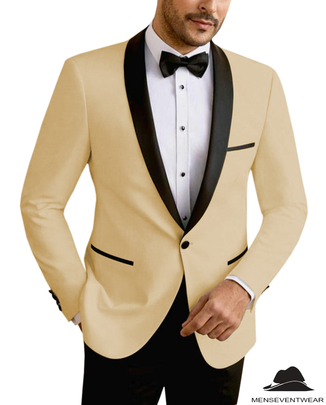 Formal Men's Slim Fit Shawl Lapel Flat Blazer mens event wear