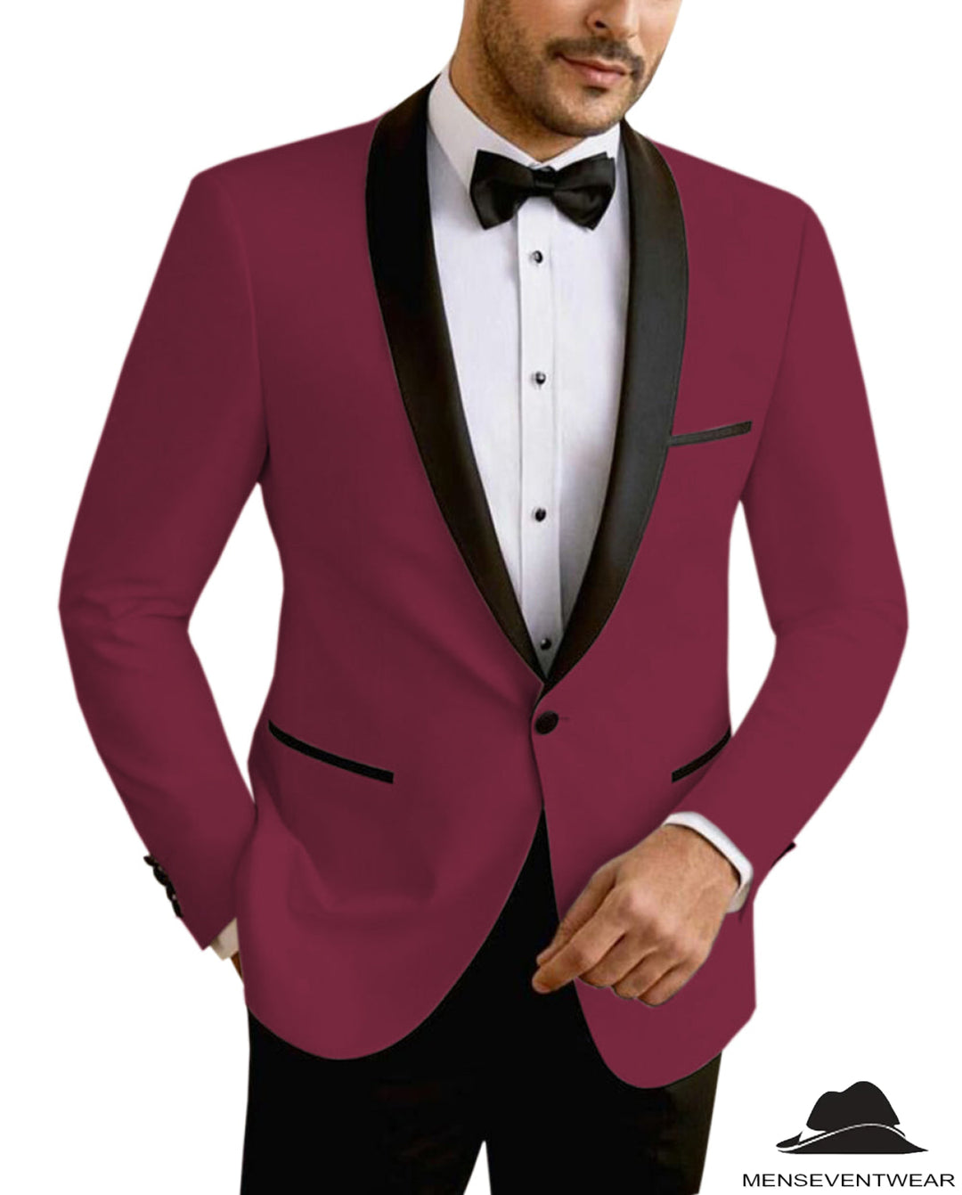 Formal Men's Slim Fit Shawl Lapel Flat Blazer mens event wear