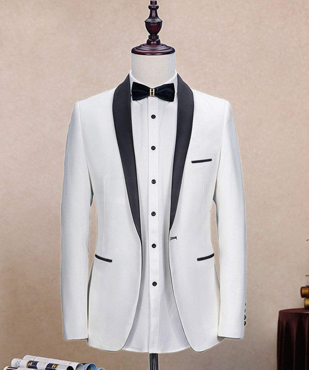 Formal Men's Slim Fit Shawl Lapel Flat Blazer mens event wear