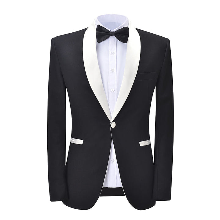 Formal Mens Suit 2 Pieces Shawl Lapel Tuxedos For Wedding (Blazer+Pants) menseventwear