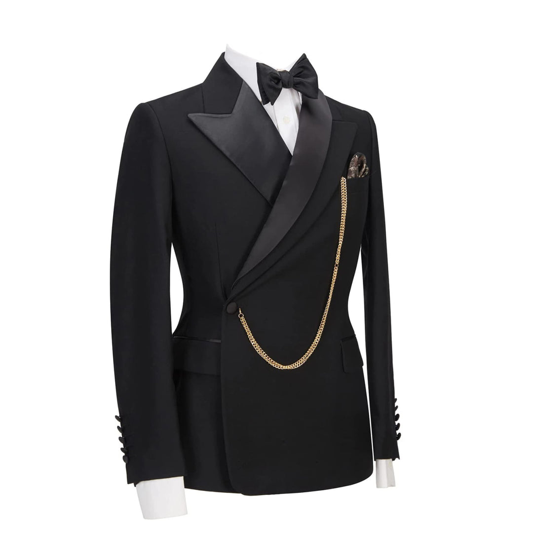 Formal Mens Suit 3 Pieces Peak Lapel Blazer For Wedding (Blazer+vest+Pants) mens event wear