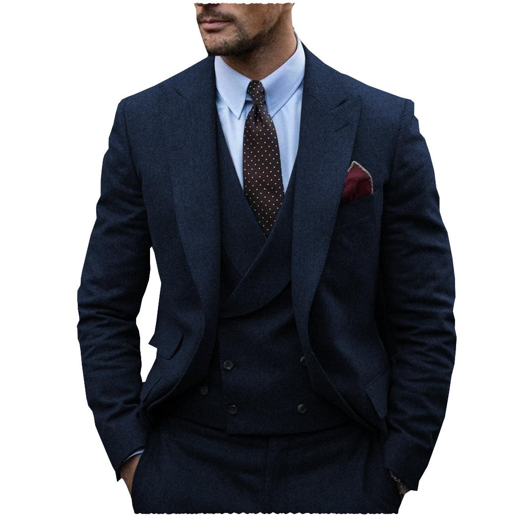 Men s Casual 3 Pieces Mens Suit Classic Tweed Herringbone Peak Lapel T men-s-casual-3-pieces-mens-suit-classic-tweed-herringbone-peak-lapel-t
