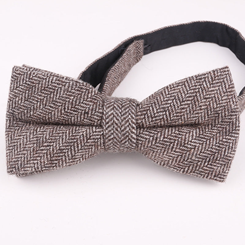 Men's Vintage Classical Design Herringbone Bow Tie mens event wear