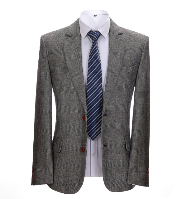 Mens Suit Business 2 Pieces Formal Grey Notch Lapel for Wedding (Blazer+Pants) mens event wear